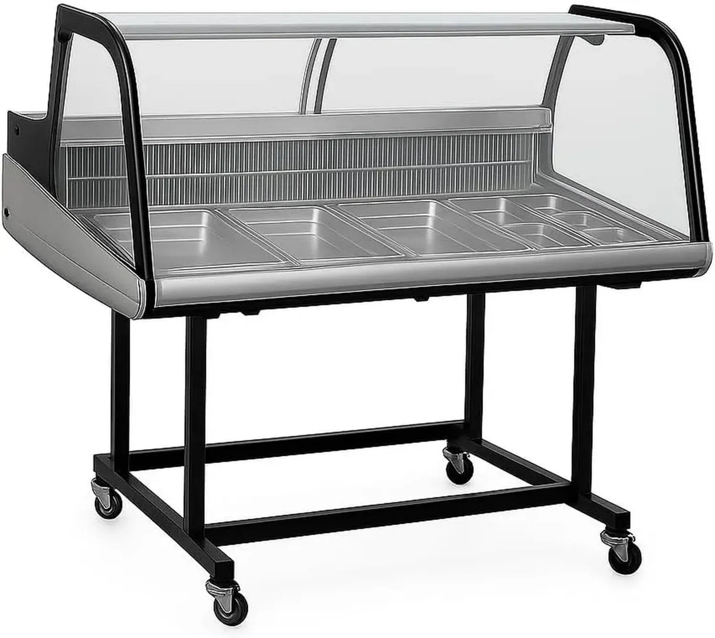 Vitrine Réfrigérée Professionnelle 255L – Modèle Compact 1250 mm – Plage de Température 2-12°C – Éclairage LED Intégré – Portes Arrière Coulissantes – Compatibilité GN Universelle – Commande Numérique – Alimentation 230V