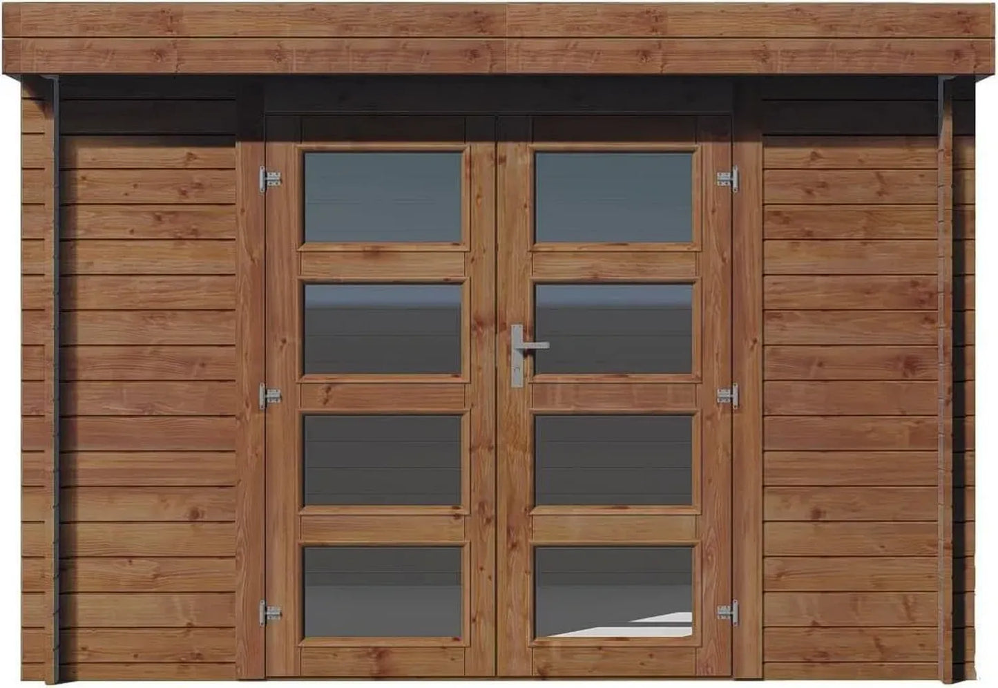 Cabane de Jardin en Bois Traité, Épaisseur 28mm, Surface Intérieure 7.5m²